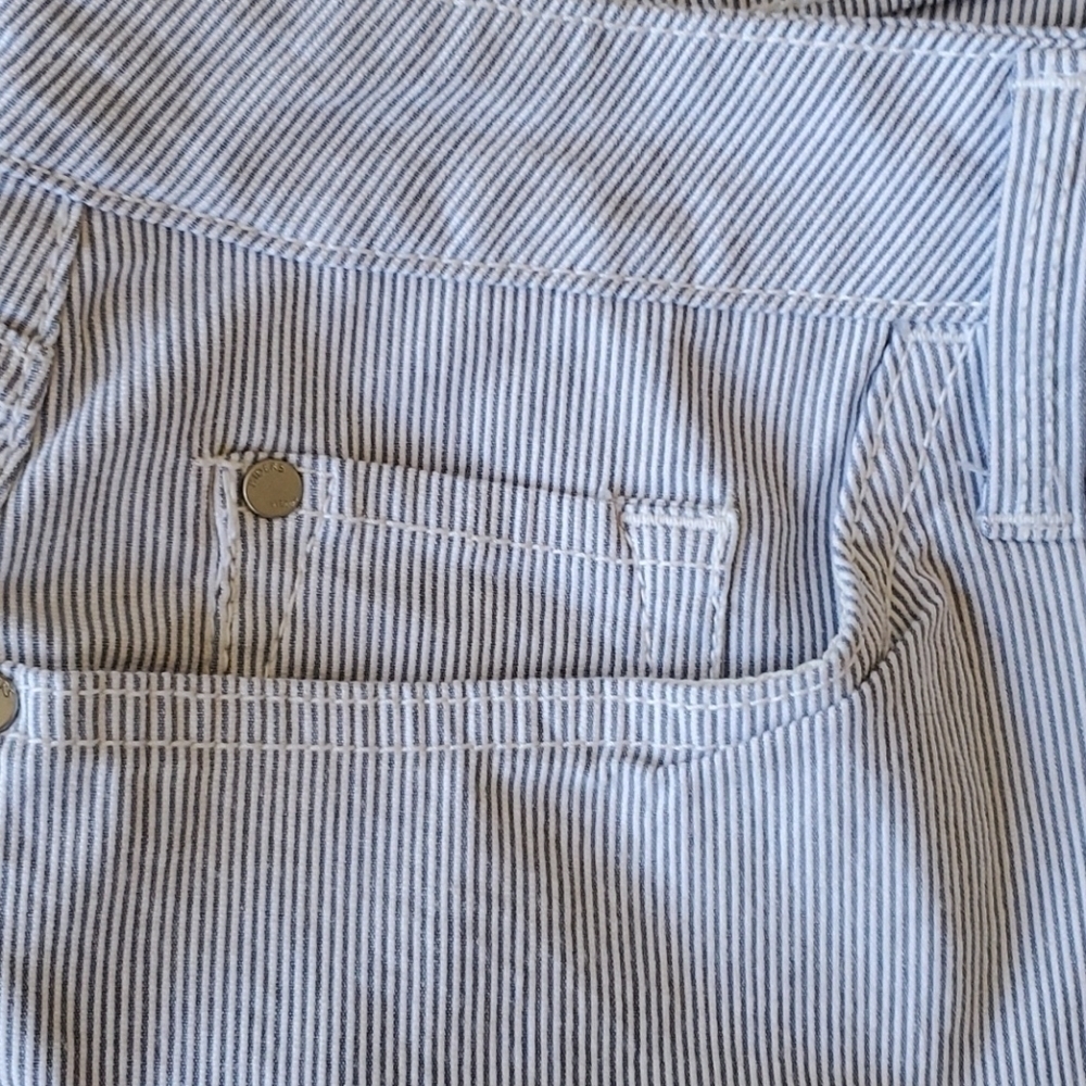 Riders by Lee Midrise Striped Shorts Sz 14 - Picture 3 of 5